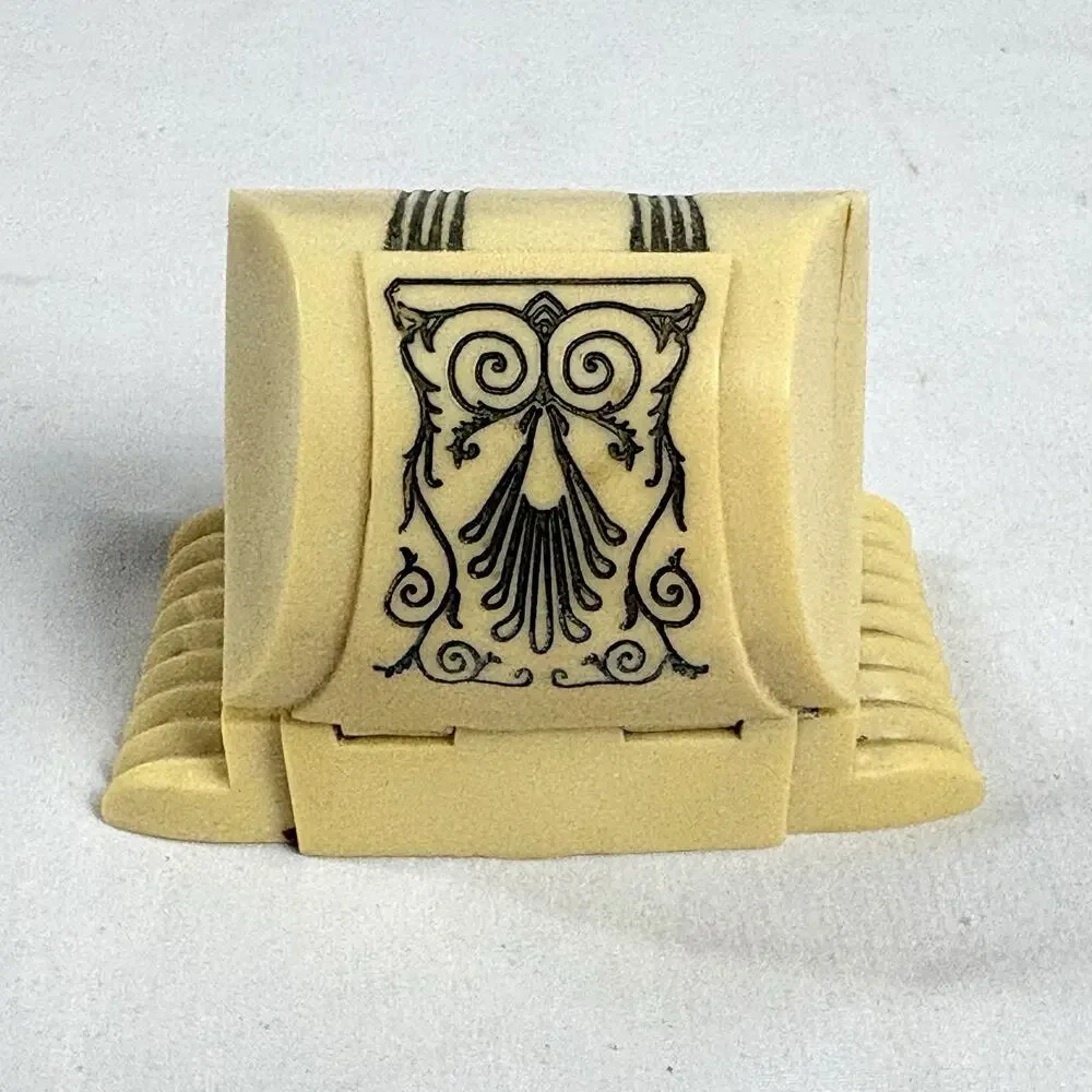 VTG Art Deco Celluloid Velvet Lined Ring Box W & S New York Made in USA - AS IS